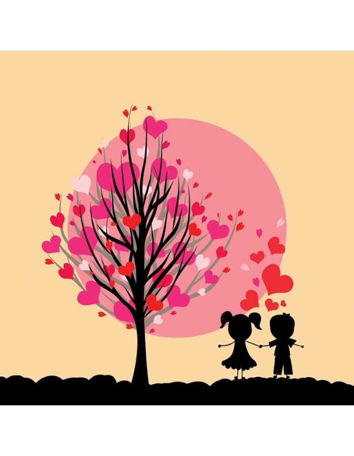 Ταπετσαρία παιδική με δέντρο της αγάπης
