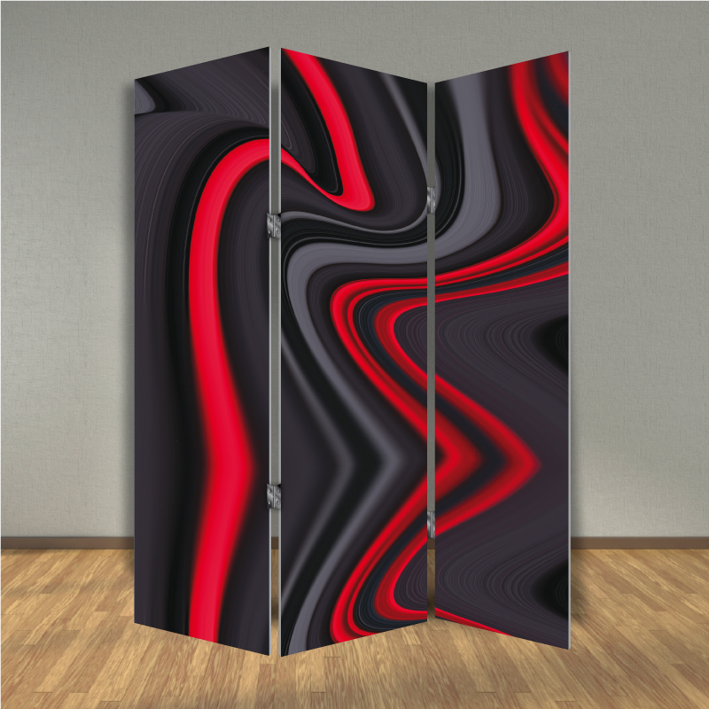 Παραβάν Abstract black and red