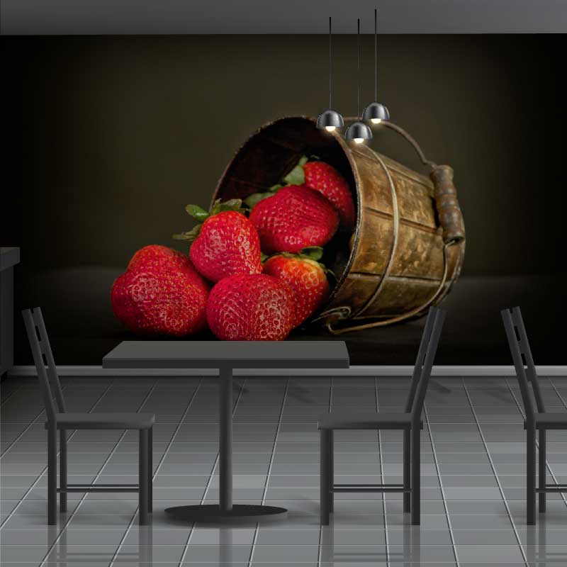 Ταπετσαρία Καλάθι με φράουλες