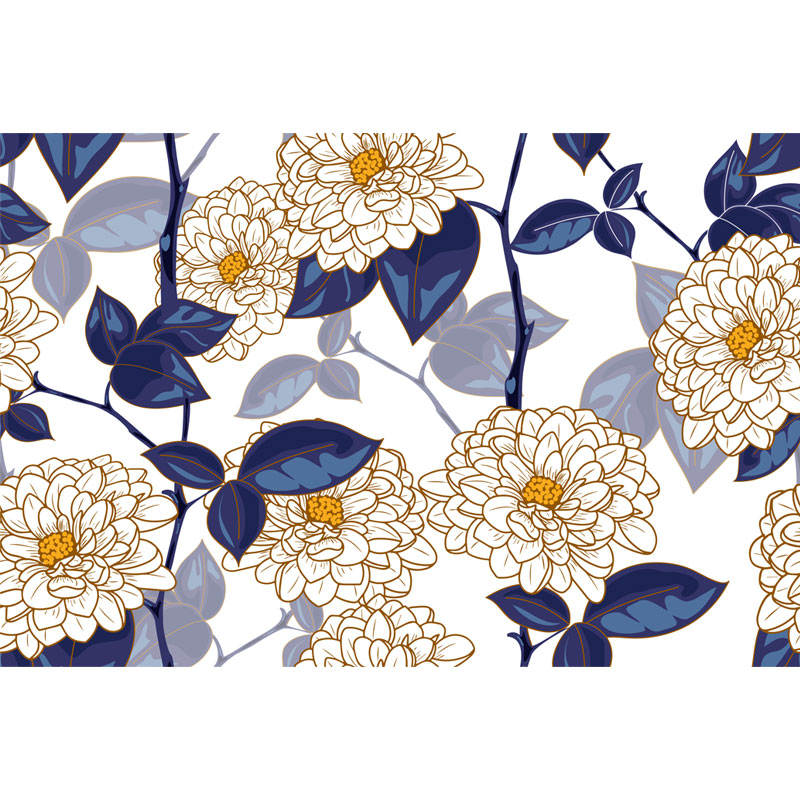 Ταπετσαρία Blue floral