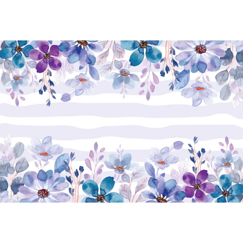 Ταπετσαρία Blue purple flower 