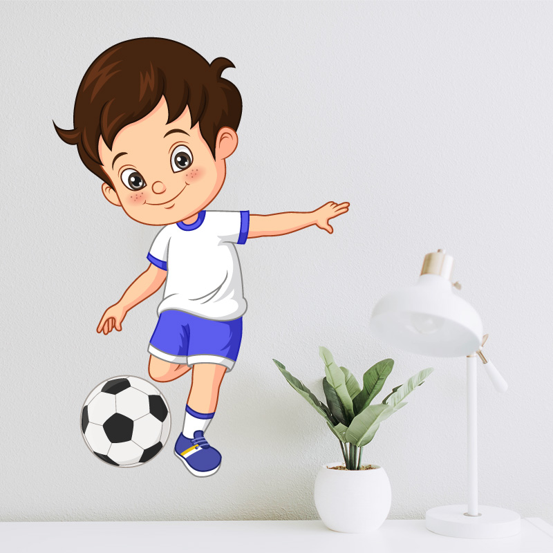 Αυτοκόλλητα τοίχου με Sports Μικρός ποδοσφαιριστής